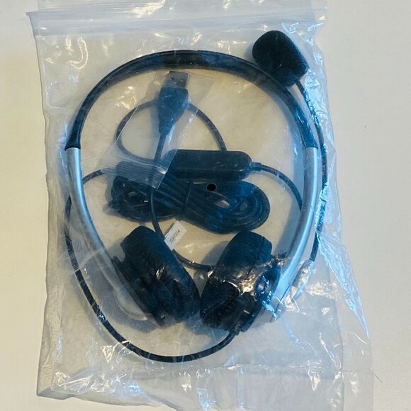 🆕 USB wired mic headphones headset PC mac REMOTE work speaker audio computer - Picture 2 of 10